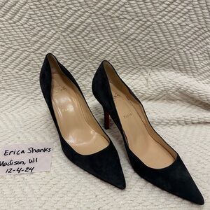 Christian Louboutin Gray Suede Pumps 39